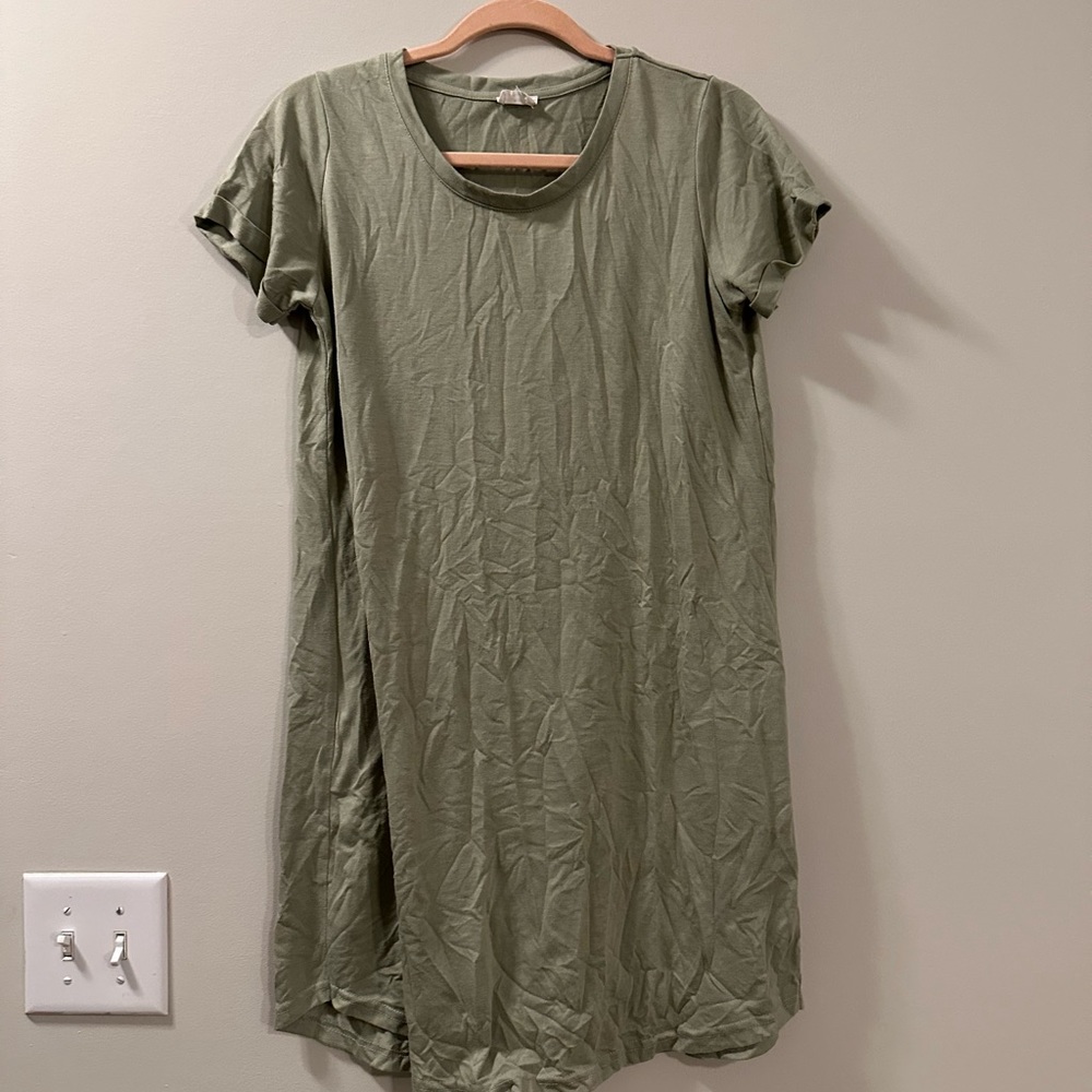 NEVER WORN cotton on T shirt dress - pastel green
